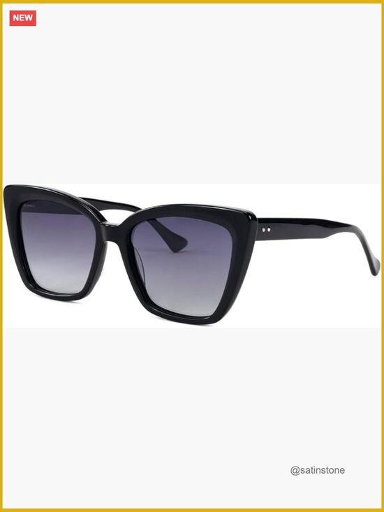 Polarized Cat Eye Sunglasses UV 400 Protection Acetate Frame main image 7